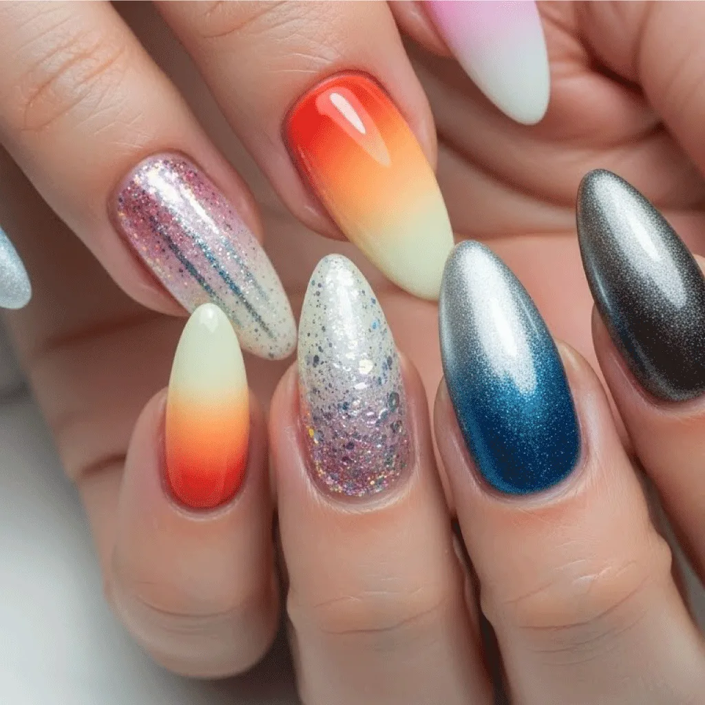 What are the characteristics of popular nail art styles