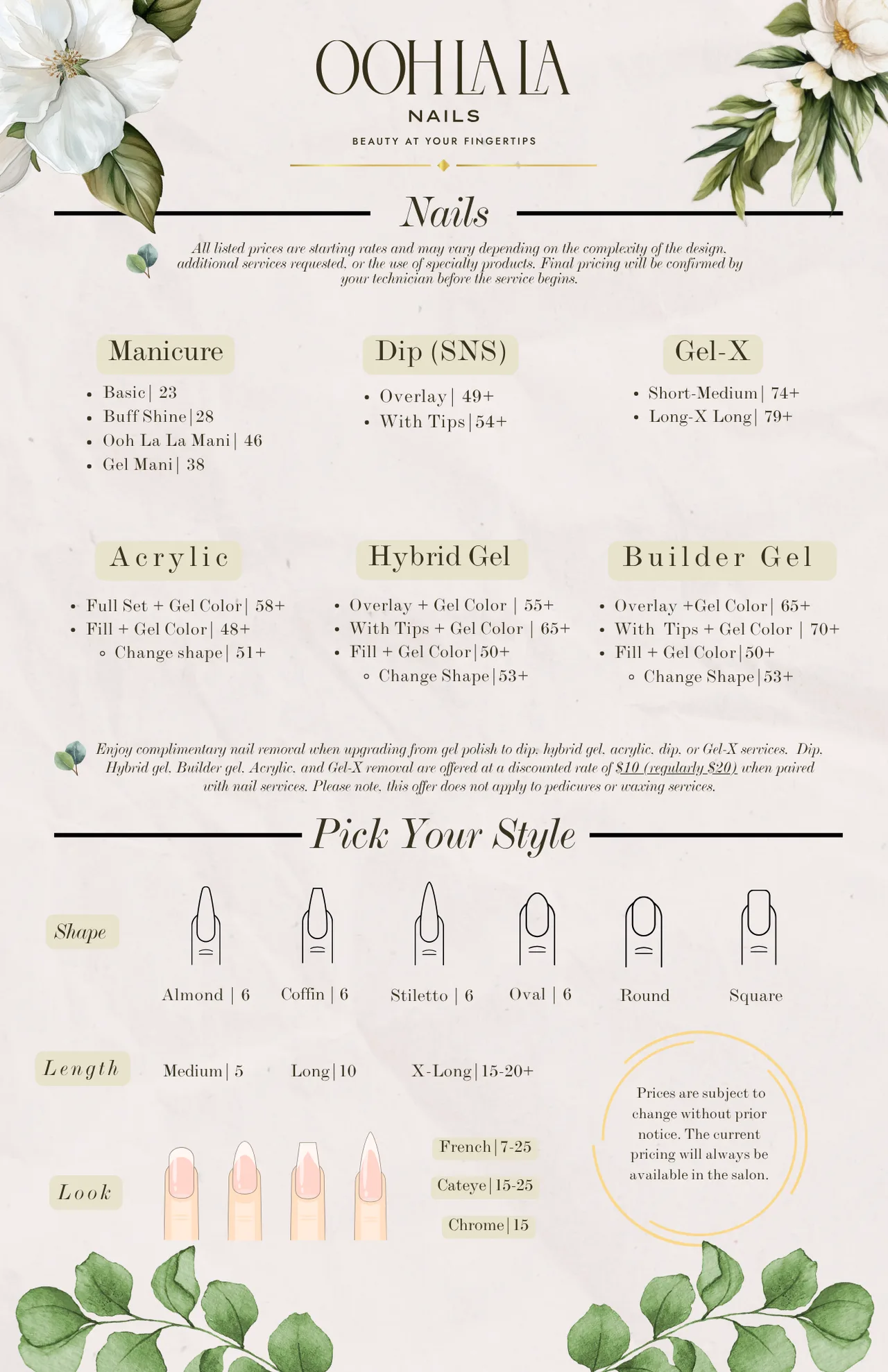 What is the Price Range for Services at Hoopla Nails What is the Price Range for Services at Hoopla Nails