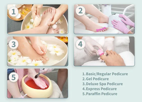 What types of pedicures are offered at Nails Nails Nails